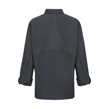 Red Kap Womens Long Sleeve Ten Button Chef Coat with Mimix and Oilblok